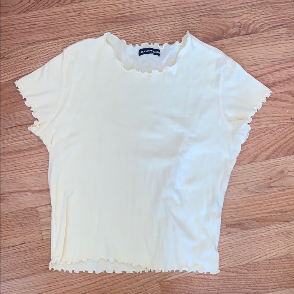 Brandy Melville Pastel Yellow Crop Top